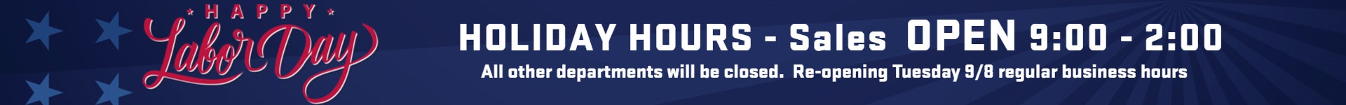 Labor Day Holiday Hours