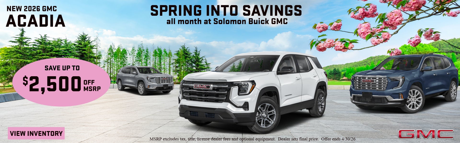 Save up up $2500 off MSRP